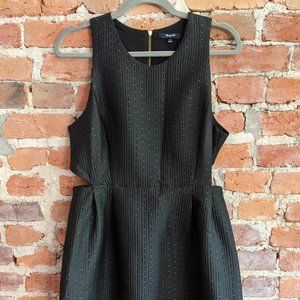 Madewell Black Dot Nightfall Jacquard Cutout Dress